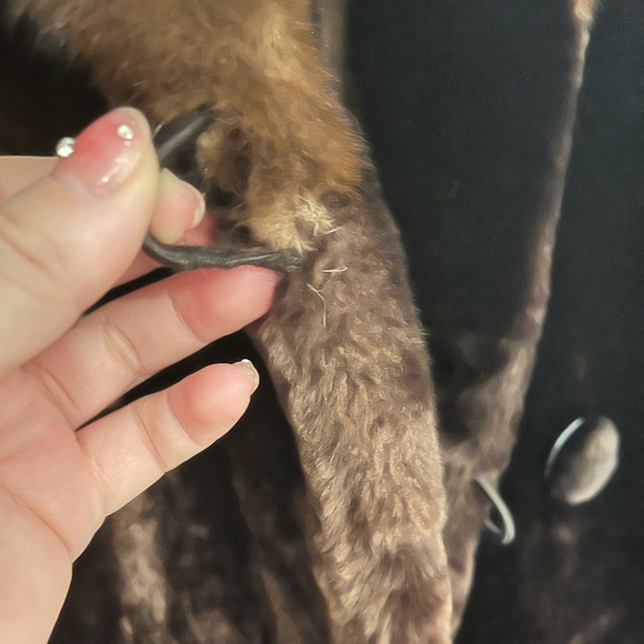 Sheared Vintage fur coat with mink collar - Picture 5 of 6
